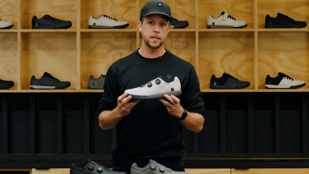 Person holding Fox Union shoe in white